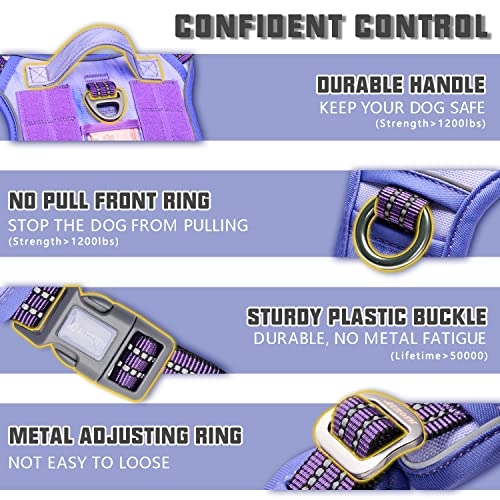 Dog Harness for Small Medium Dogs No Pull Adjustable Reflective K9 Working Training Easy Control Pet