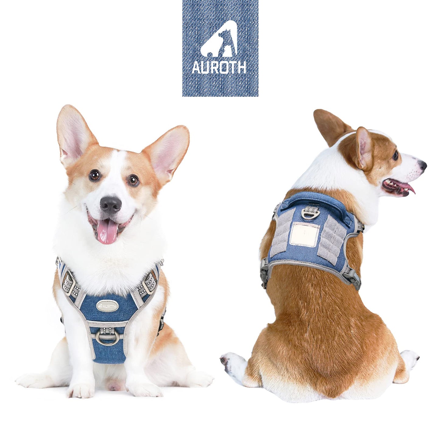 Dog Harness for Small Medium Dogs No Pull Adjustable Reflective K9 Working Training Easy Control Pet