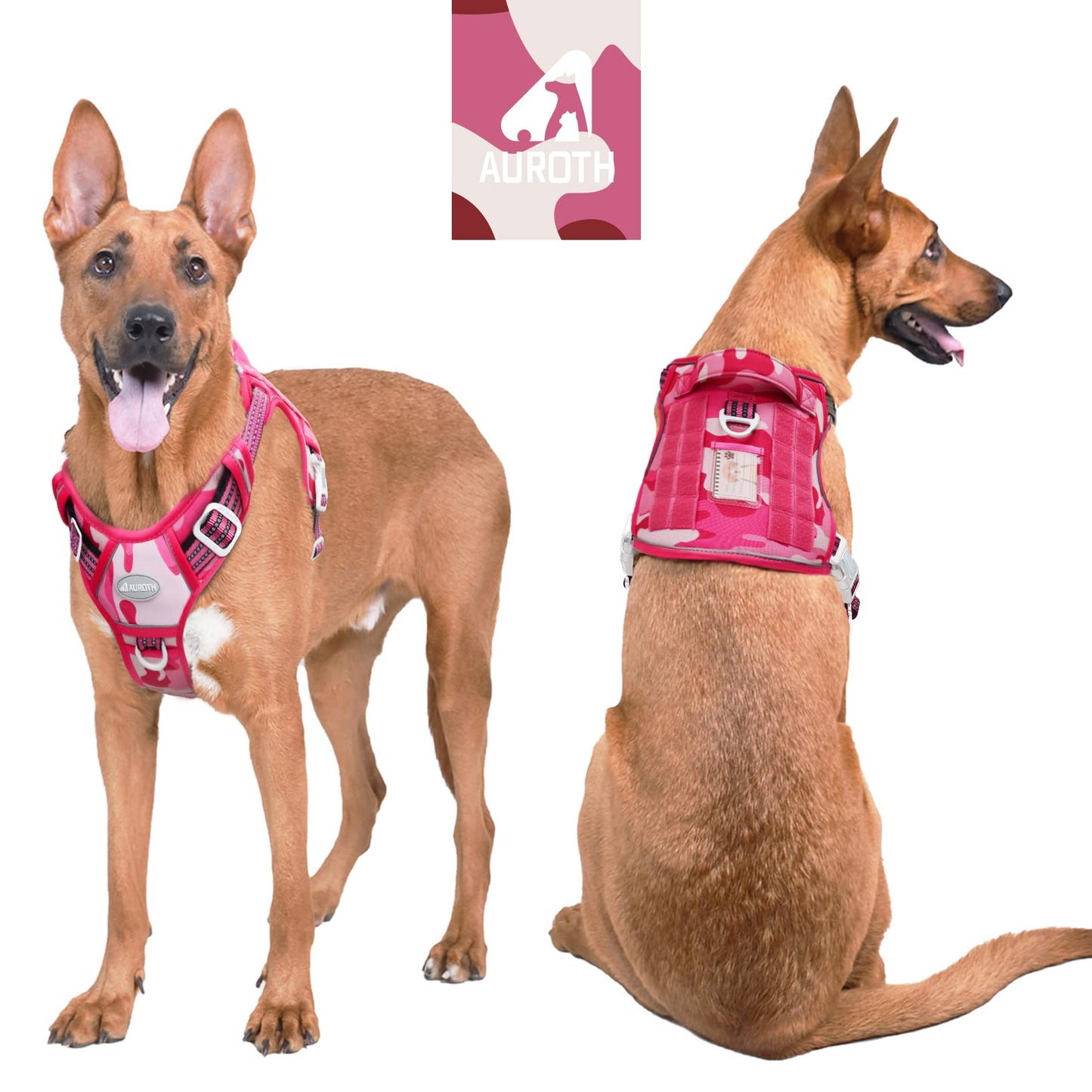 Dog Harness for Small Medium Dogs No Pull Adjustable Reflective K9 Working Training Easy Control Pet