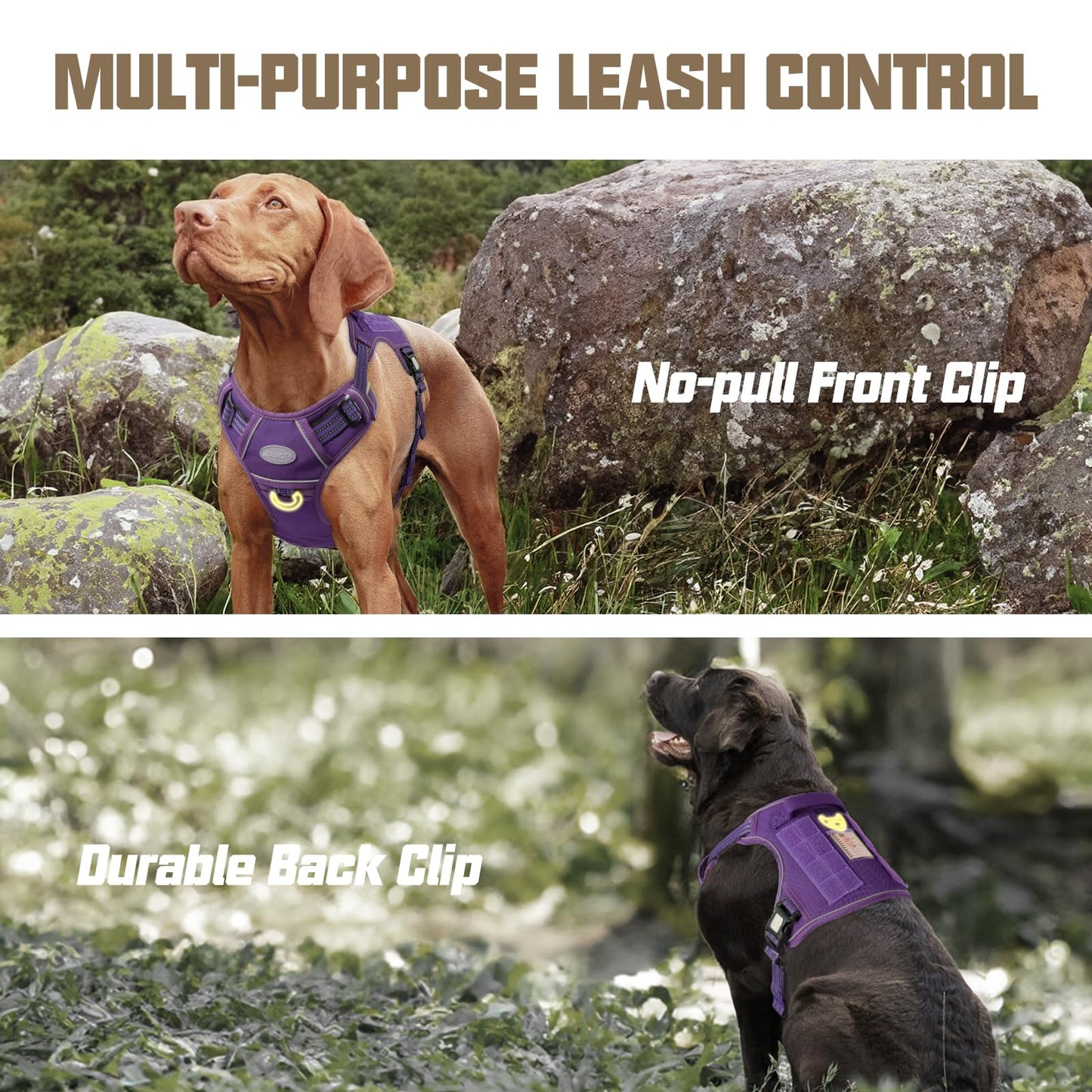 Dog Harness for Small Medium Dogs No Pull Adjustable Reflective K9 Working Training Easy Control Pet