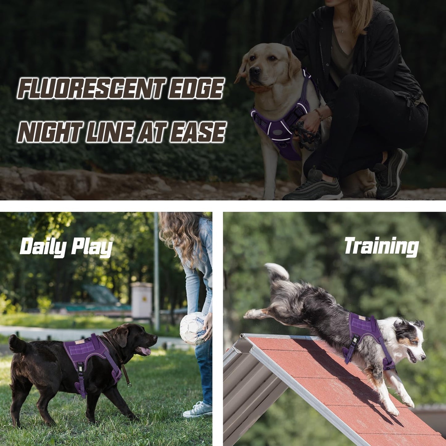 Dog Harness for Small Medium Dogs No Pull Adjustable Reflective K9 Working Training Easy Control Pet