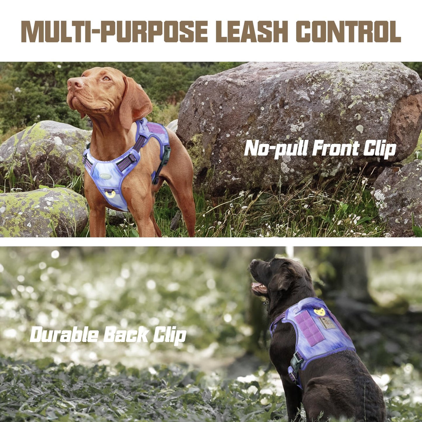 Dog Harness for Small Medium Dogs No Pull Adjustable Reflective K9 Working Training Easy Control Pet