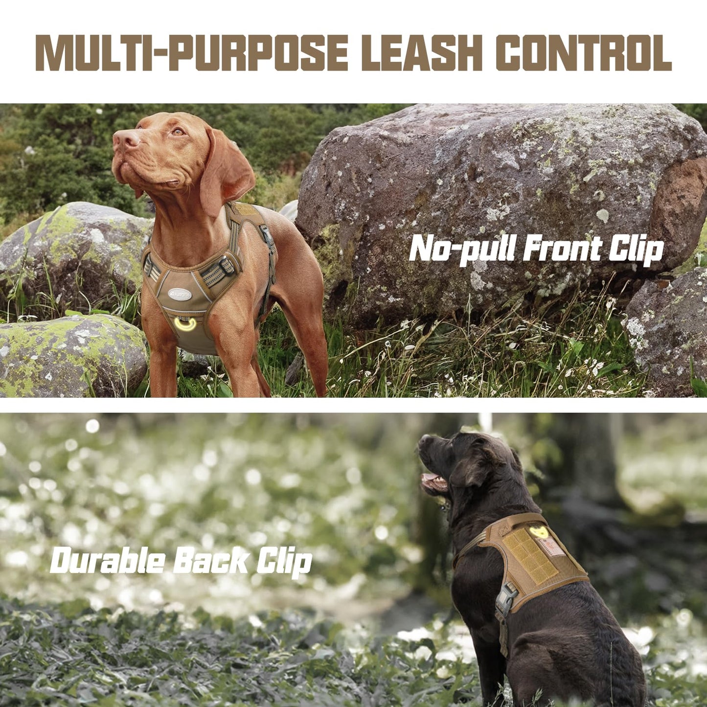 Dog Harness for Small Medium Dogs No Pull Adjustable Reflective K9 Working Training Easy Control Pet