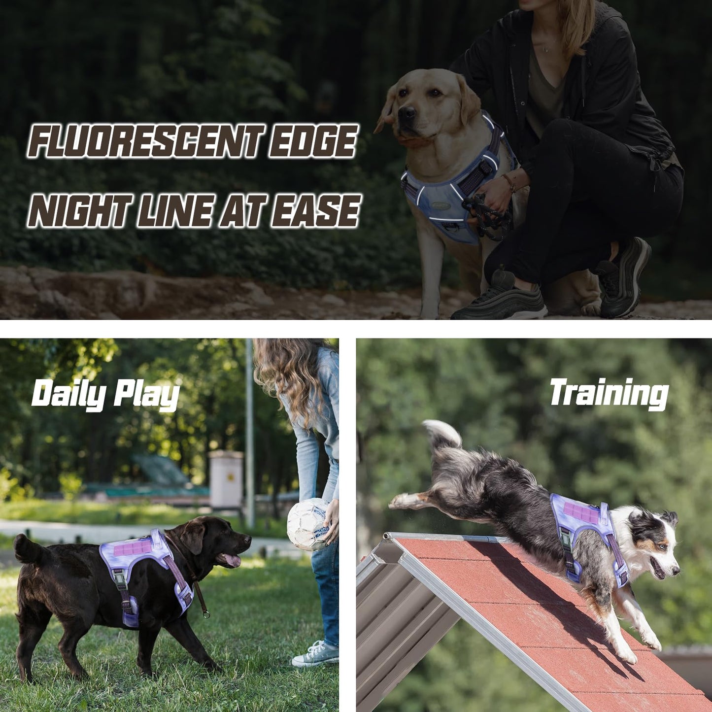 Dog Harness for Small Medium Dogs No Pull Adjustable Reflective K9 Working Training Easy Control Pet