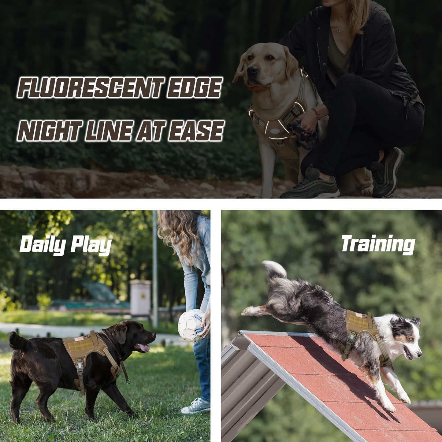Dog Harness for Small Medium Dogs No Pull Adjustable Reflective K9 Working Training Easy Control Pet