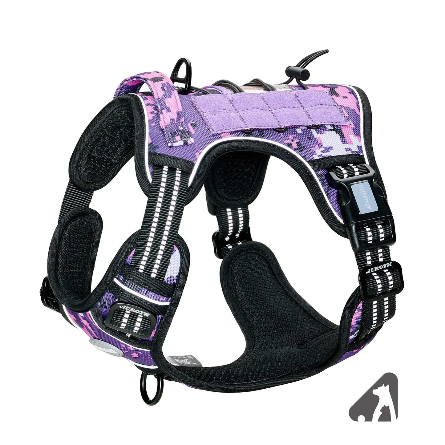 Dog Harness for Small Medium Dogs No Pull Adjustable Reflective K9 Working Training Easy Control Pet